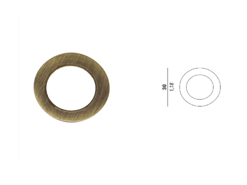 Rondella per Nottolino Collezione Nuda d.Ø 30mm varie finiture | Verum Italy - immagine 3